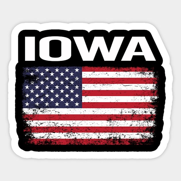 The American Flag Iowa Sticker by flaskoverhand